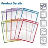 Better Office Products Dry Erase Reusable Pocket Sleeves, 10.25in. x 13.75in. Heavy Duty, 10 Assorted Colors, 30PK 81030